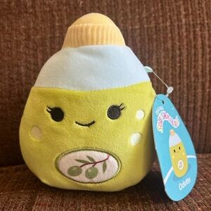 NWT VHTF 5” Odette the Bottle of Olive Oil Squishmallows food cooking plush